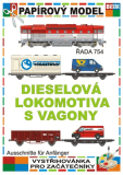 Dieselová lokomotiva s vagony