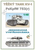 Těžký tank KV-1 (PzKpfW 753r) - zimní kamufláž