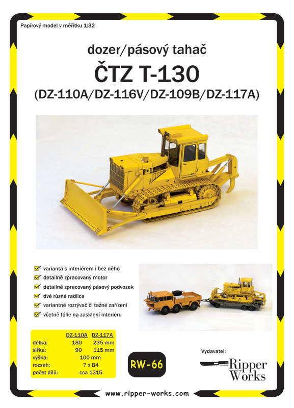 ČTZ  T-130 dozer/pásový tahač