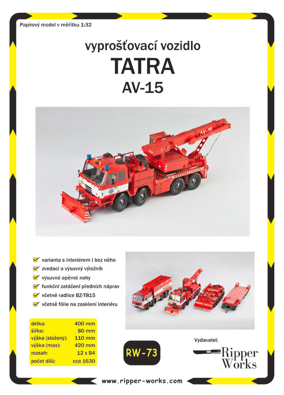 Tatra AV-15 - vyprošťovací vozidlo HZS SŽDC