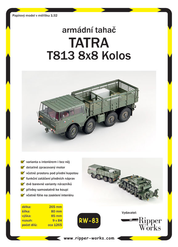 Tatra 813 8x8 Kolos - armádní tahač