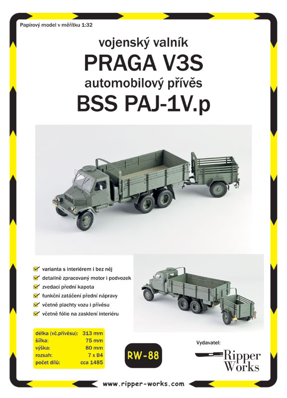 Praga V3S + přívěs BSS PAJ-1V.p