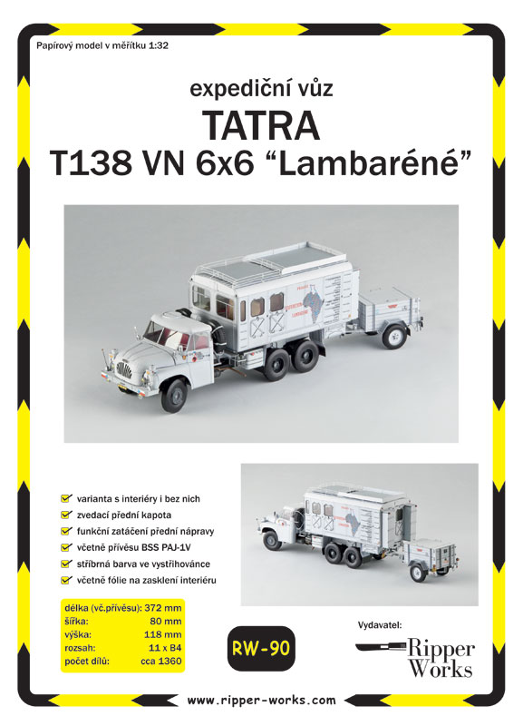 Tatra T138 VN 6x6 "Lambaréné" - expediční vůz