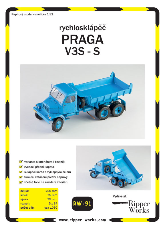 Praga V3S-S - rychlosklápěč