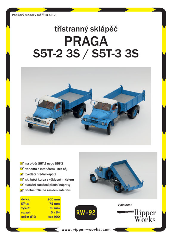 Praga S5T-2 3S / Praga S5T-3 3S - třístranný sklápěč