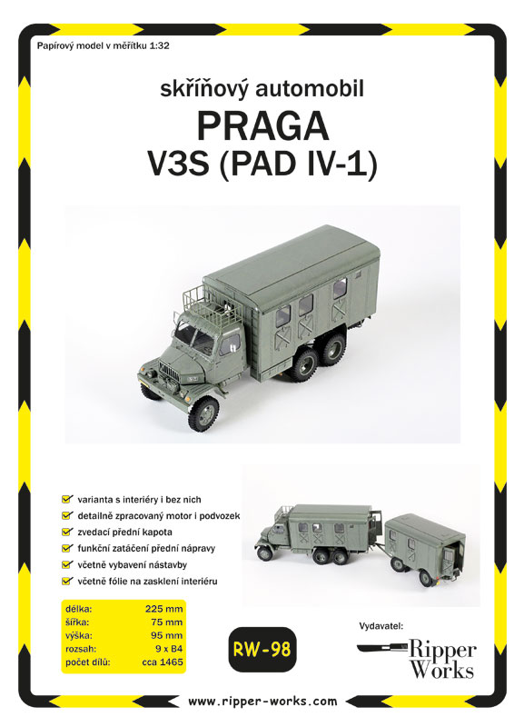 Praga V3S (PAD-IV 1) - skříňový automobil