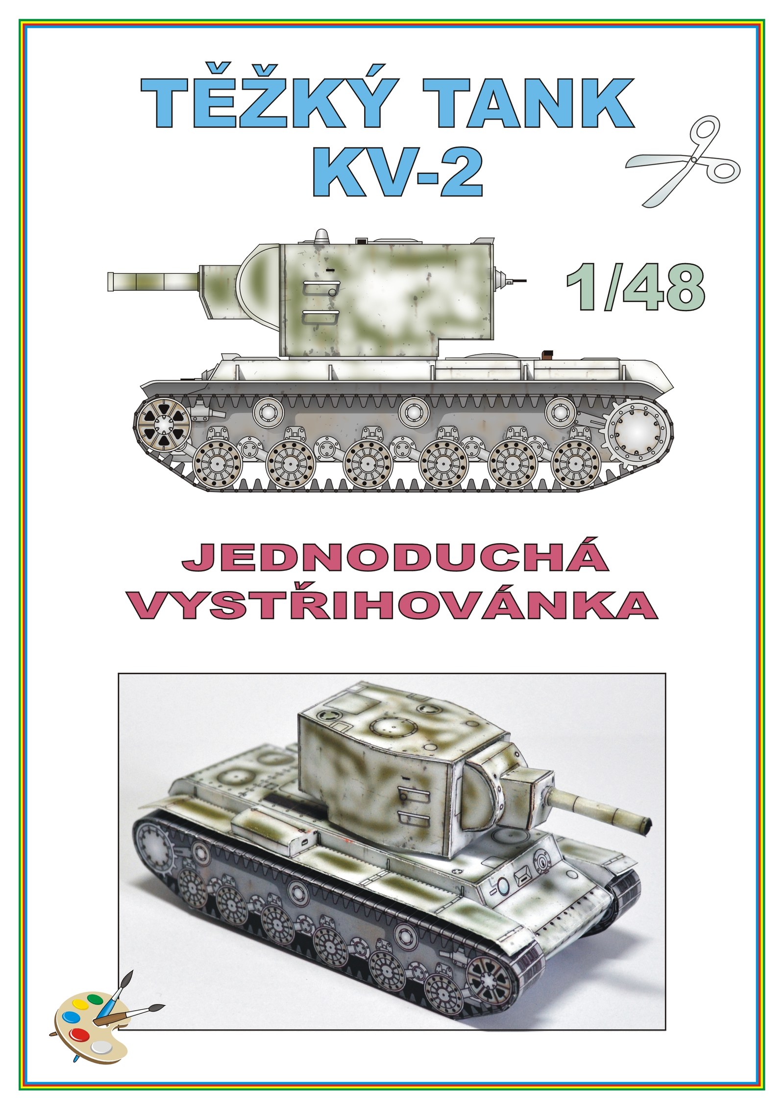 Těžký tank KV-2 - zimní kamufláž