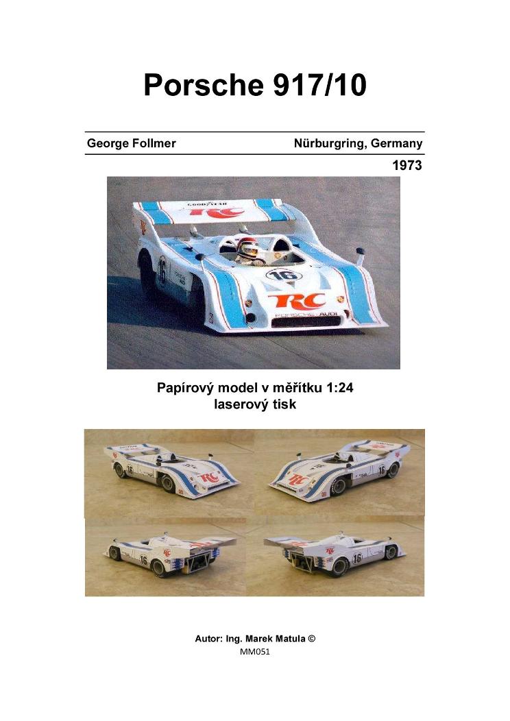 Porsche 917/10 - Germany 1973/Follmer (MM051)
